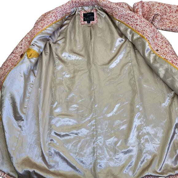 J.Crew Sz 6 Nalya Daphne Topcoat Italian Wool-blend Fabric Guava Pink Tweed - Picture 13 of 16